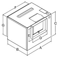 Dimensional Drawing for Model CSP Cabinet Exhaust Fans