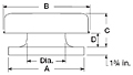 Dimensional Drawing for Model GRS Roof Intake / Relief Vents