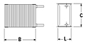 Dimensional Drawing for Hot Water Heating Coil