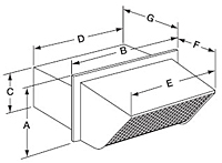 MODEL WC (Square/Rectangular Connections) Hooded Wall Cap